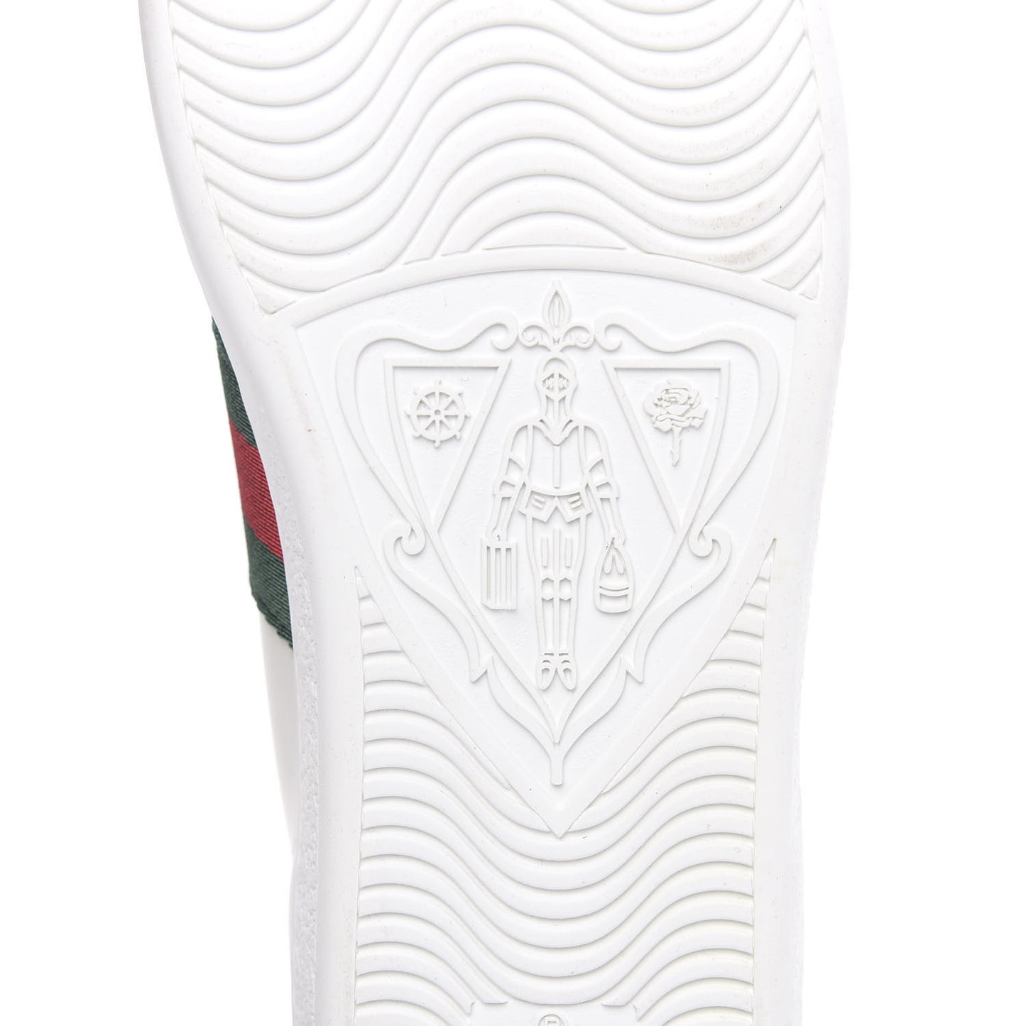 Calfskin Ayers Bee Embroidered Womens Ace Sneakers 37.5 White Green