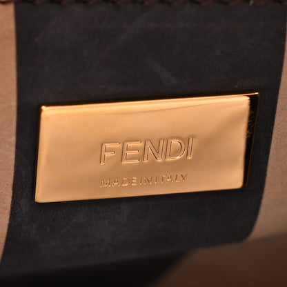 Fendi Nappa Flower Inlay Mini Peekaboo Iconic Satchel Poudre Sand Nuvola Multicolor 7 of 13
