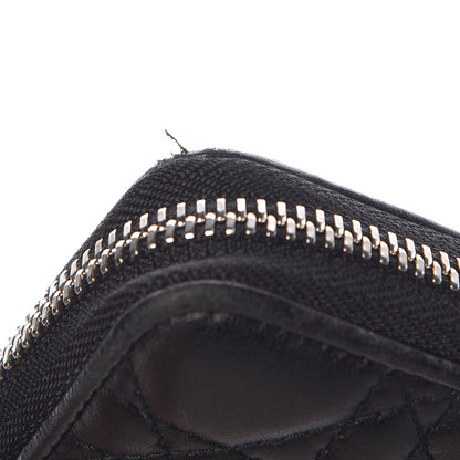 Christian Dior Lambskin Cannage Voyageur Wallet Black 14 of 18