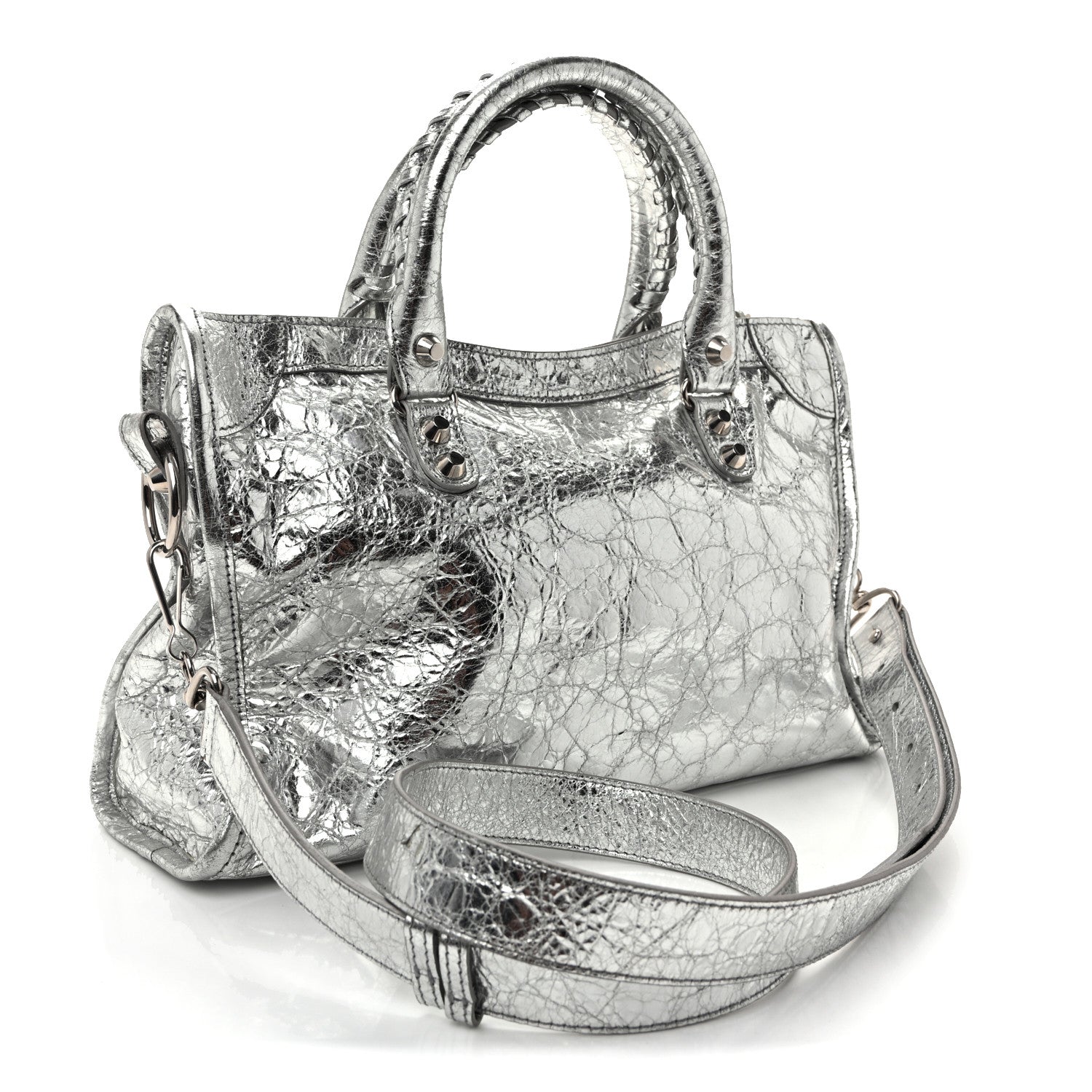 Balenciaga Metallic Agneau Silver Hardware Small Le City Silver 3 of 10
