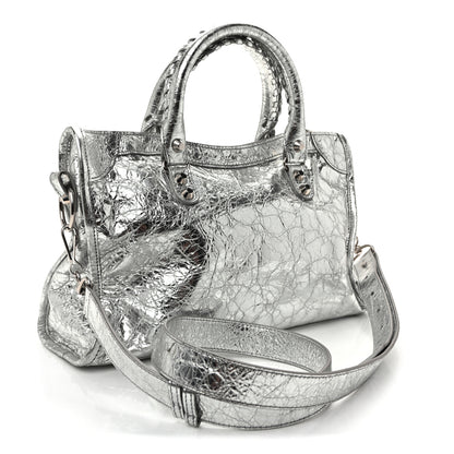 Balenciaga Metallic Agneau Silver Hardware Small Le City Silver 3 of 10