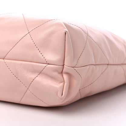 Chanel Shiny Calfskin Quilted Small Chanel 22 Light Pink 10 of 12