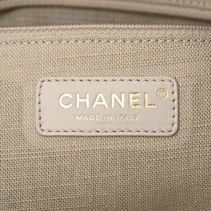 Chanel Denim Small Deauville Tote Dark Blue White 7 of 11