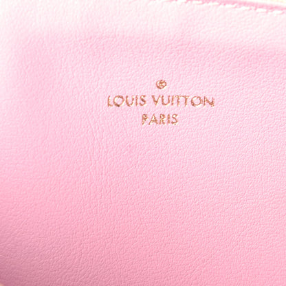 Louis Vuitton Damier Azur Felicie Chain Wallet Zippered Insert Rose Ballerine 6 of 8