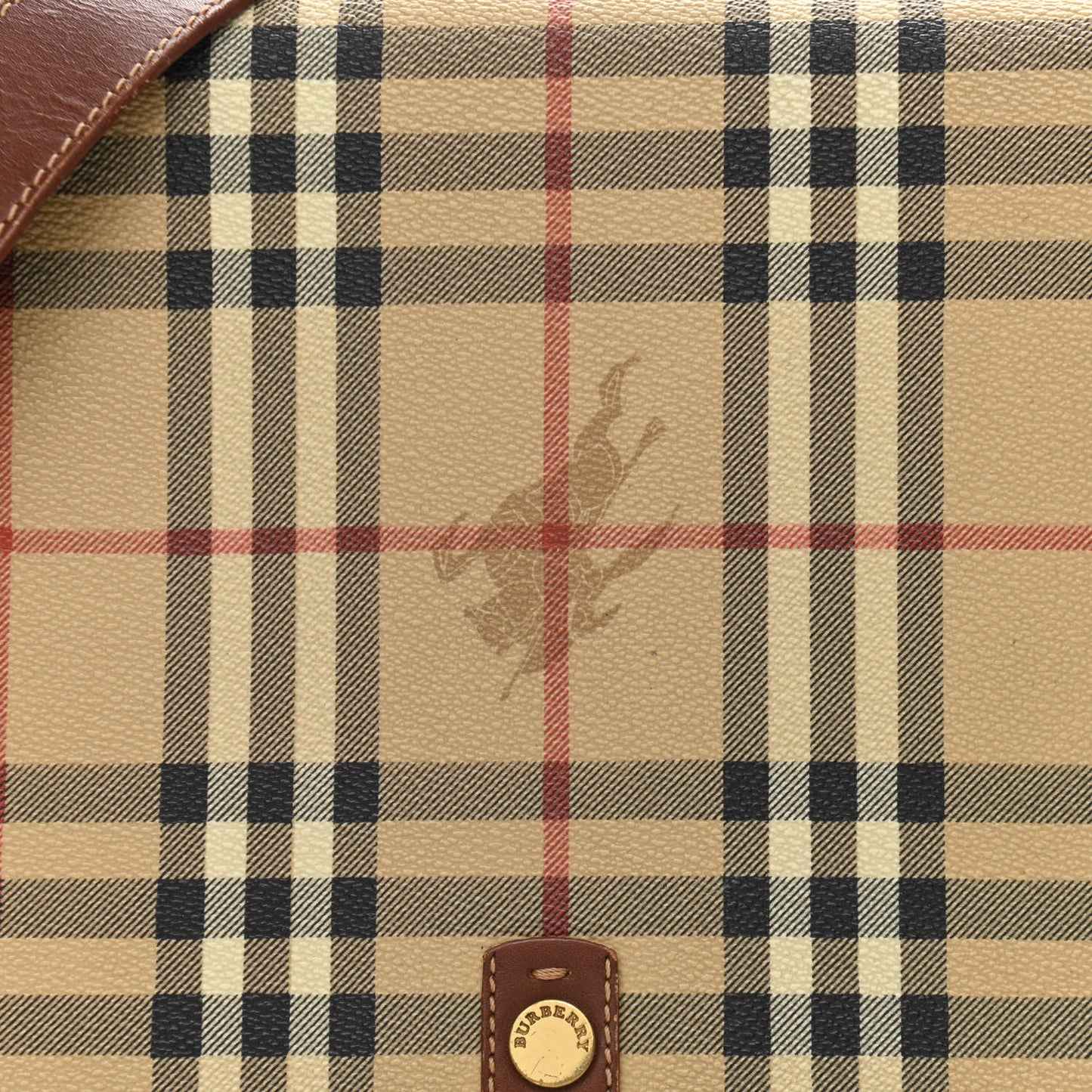Haymarket Check Crossbody Messenger Bag Tan
