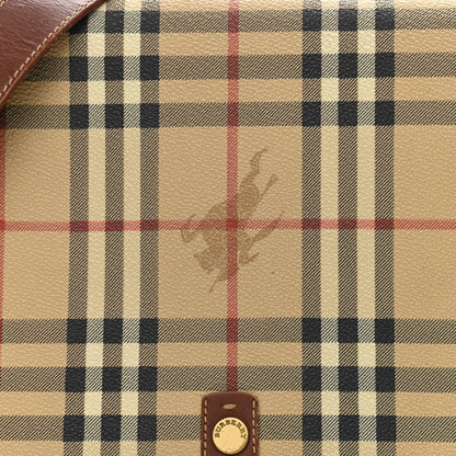 Burberry Haymarket Check Crossbody Messenger Bag Tan 7 of 14