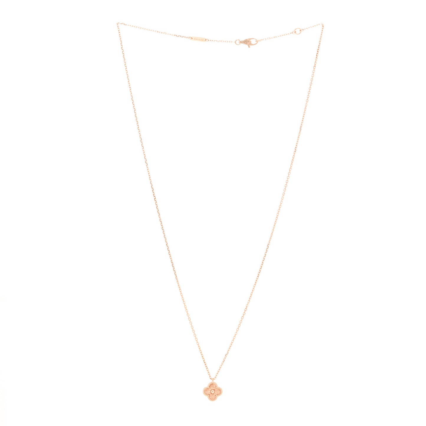 18K Rose Gold Sweet Alhambra Pendant Necklace