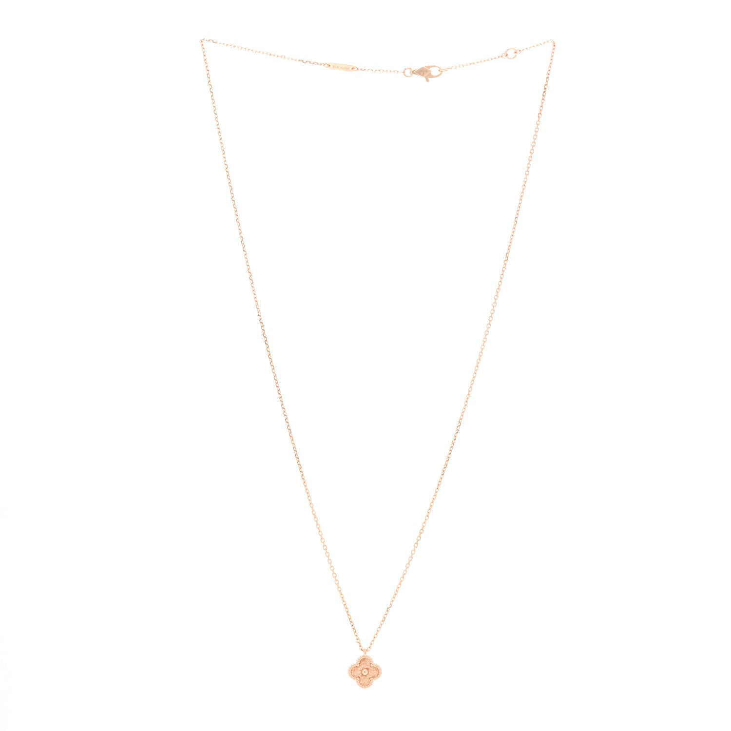Van Cleef & Arpels 18K Rose Gold Sweet Alhambra Pendant Necklace 3 of 6