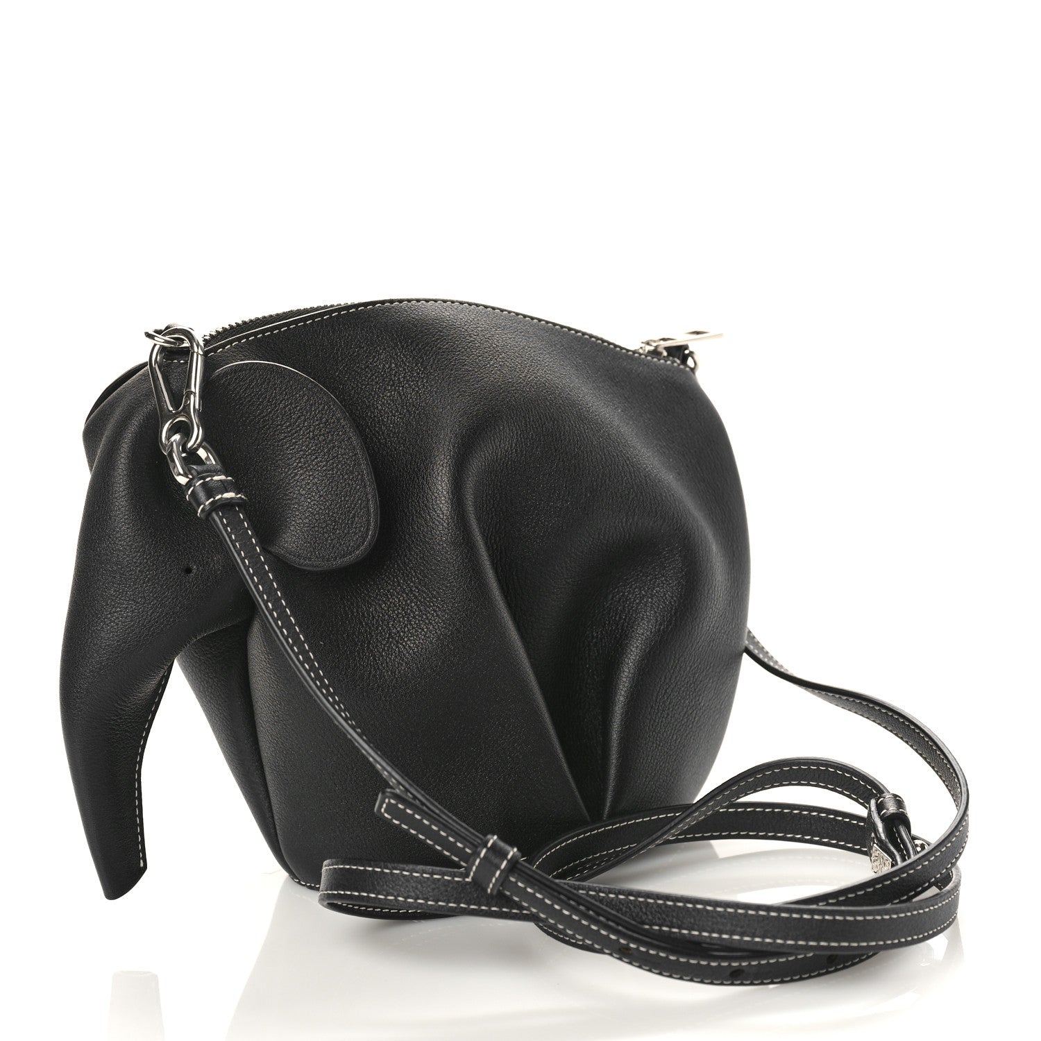 Loewe Calfskin Mini Elephant Crossbody Bag Black 3 of 7