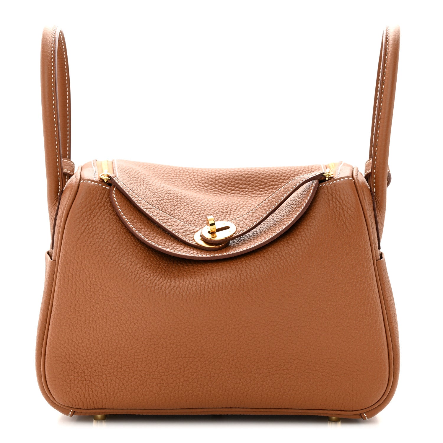 Hermes Taurillon Clemence Lindy 26 Gold 1 of 10