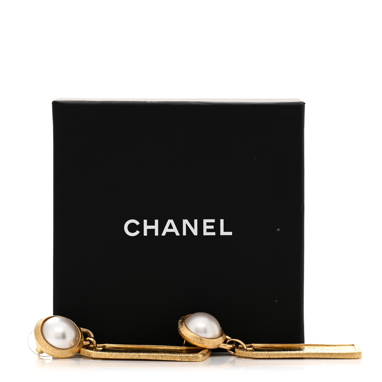 Chanel Pearl CC Tags Drop Earrings Gold 5 of 5