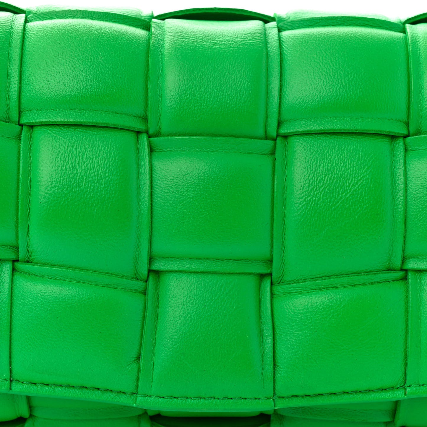 Nappa Maxi Intreccio Small Padded Cassette Crossbody Bag Parakeet