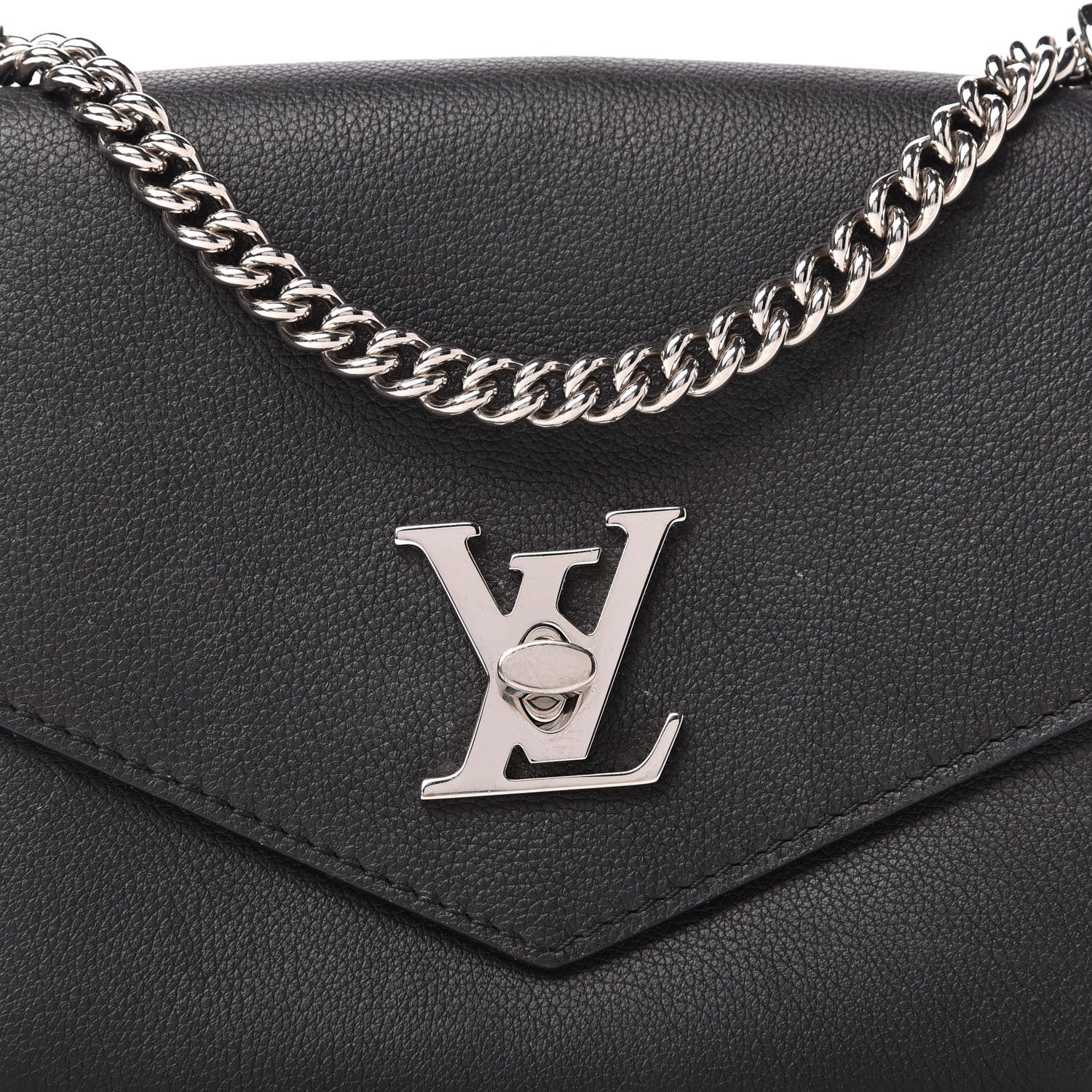 Louis Vuitton Soft Calfskin My Lockme Chain Bag BB Black 10 of 10