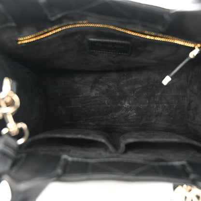 Christian Dior Calfskin Macro Cannage Small Book Tote Black 5 of 10
