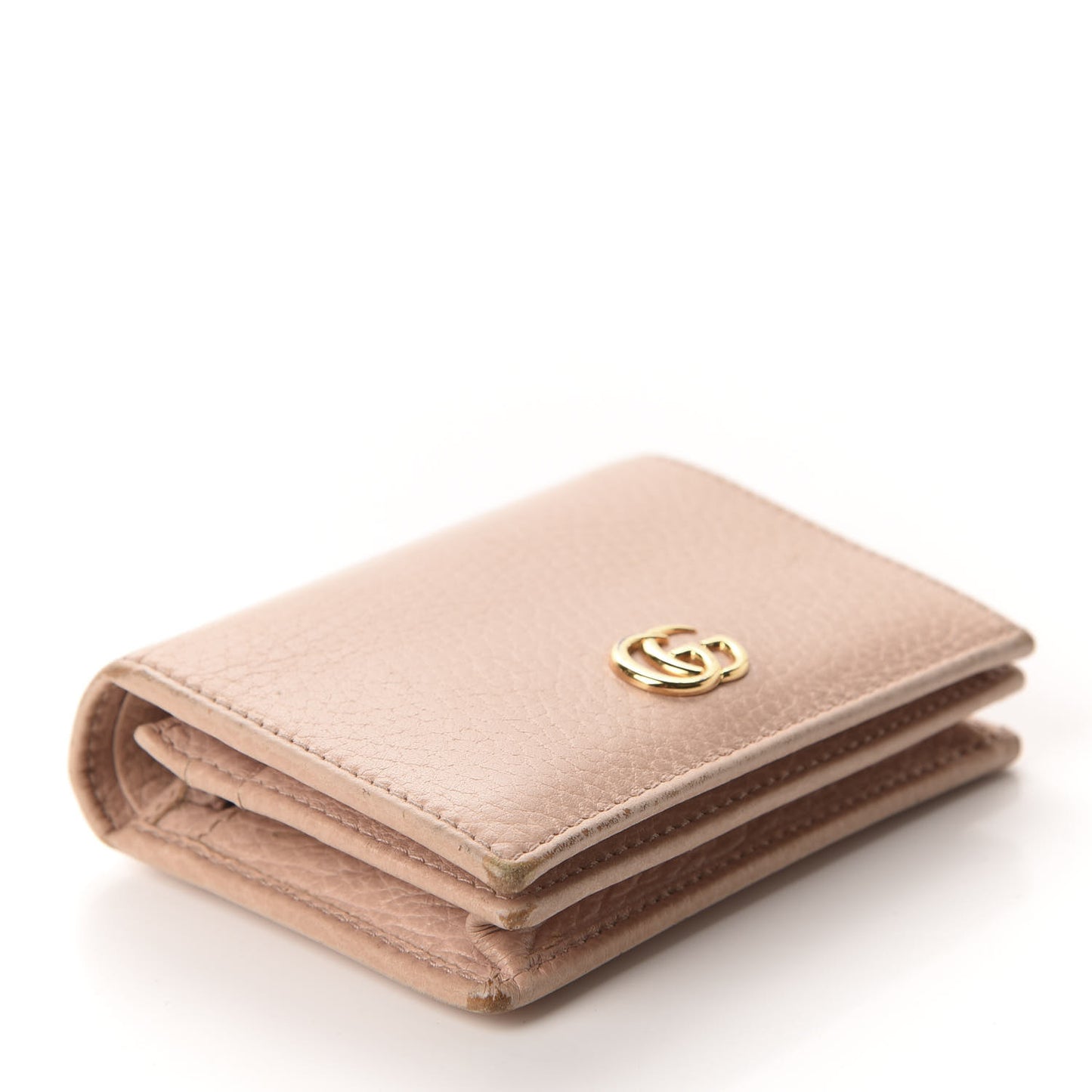 Dollar Calfskin GG Marmont Card Case Perfect Pink