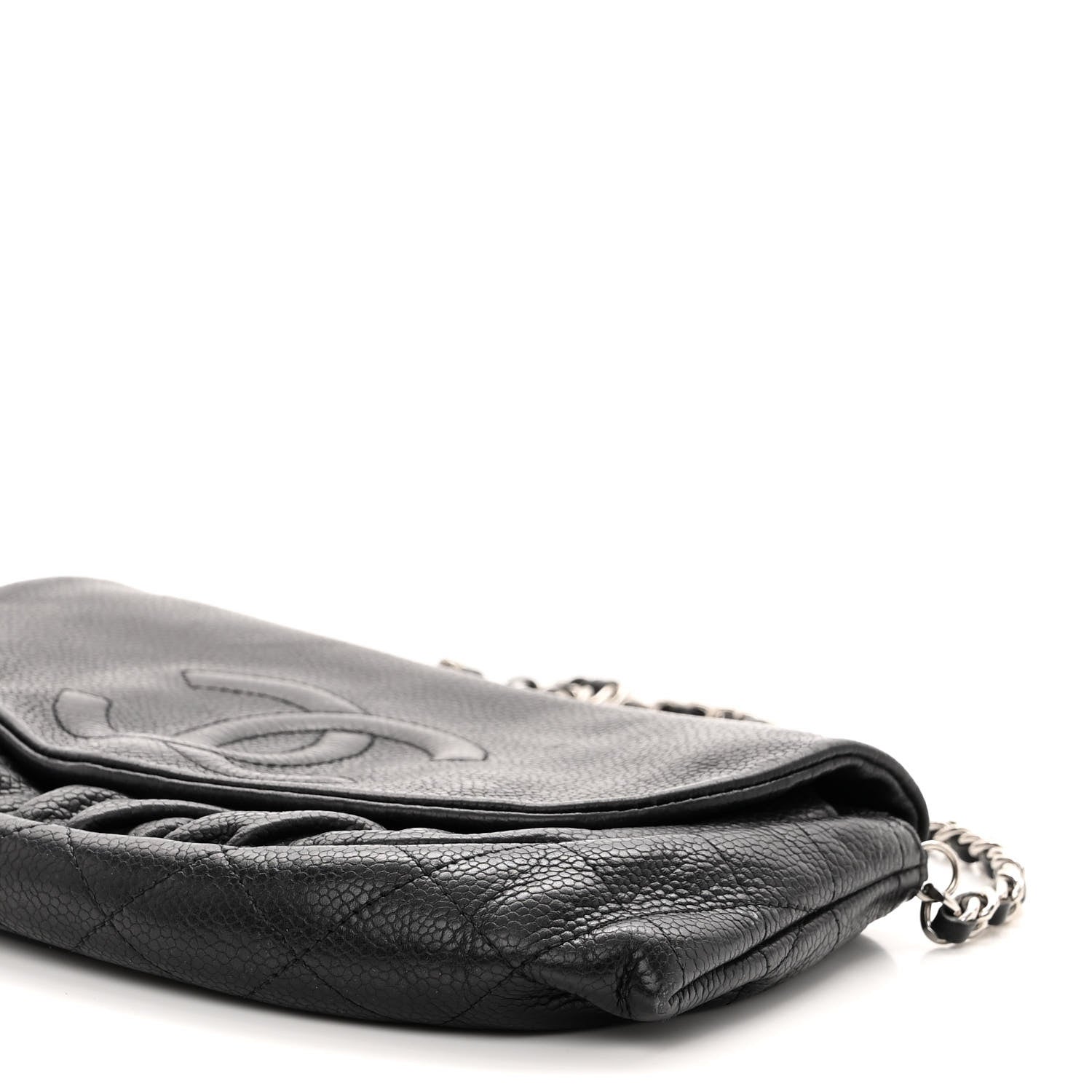 Chanel Caviar Half Moon Wallet On Chain WOC Black 10 of 12