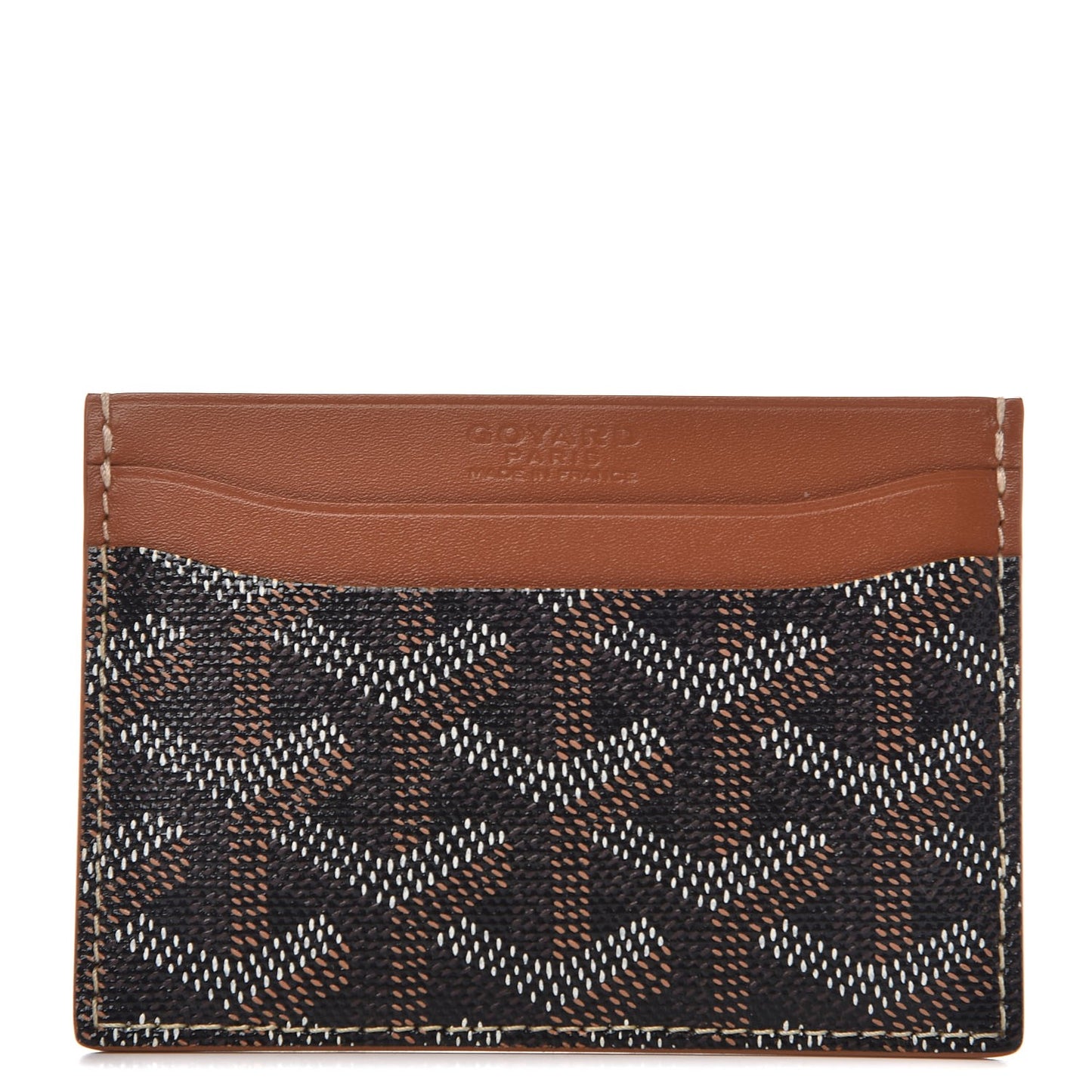 Goyardine Saint Sulpice Card Holder Black Gold