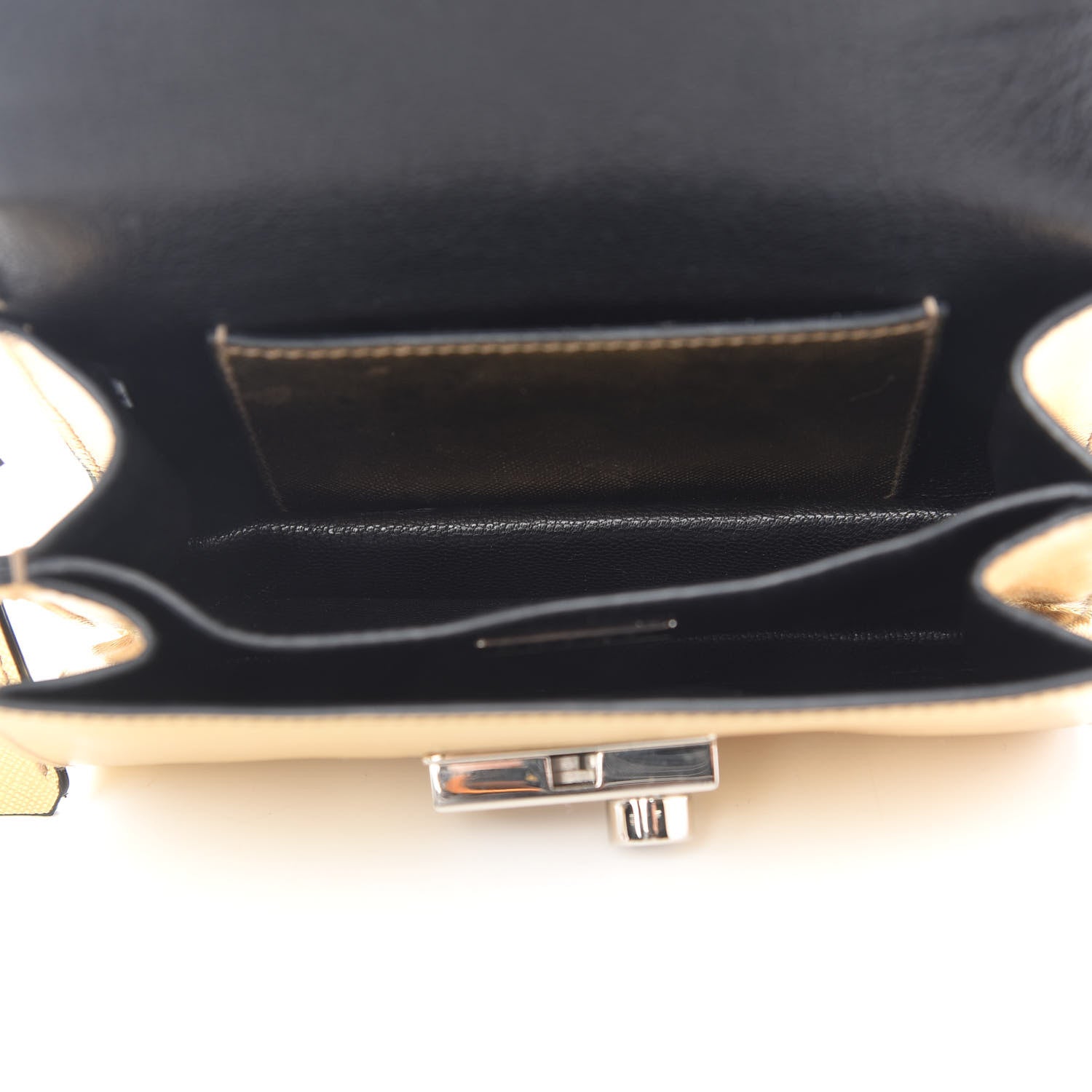 Prada Metallic Saffiano Lux Sound Crossbody Bag Platino 5 of 9
