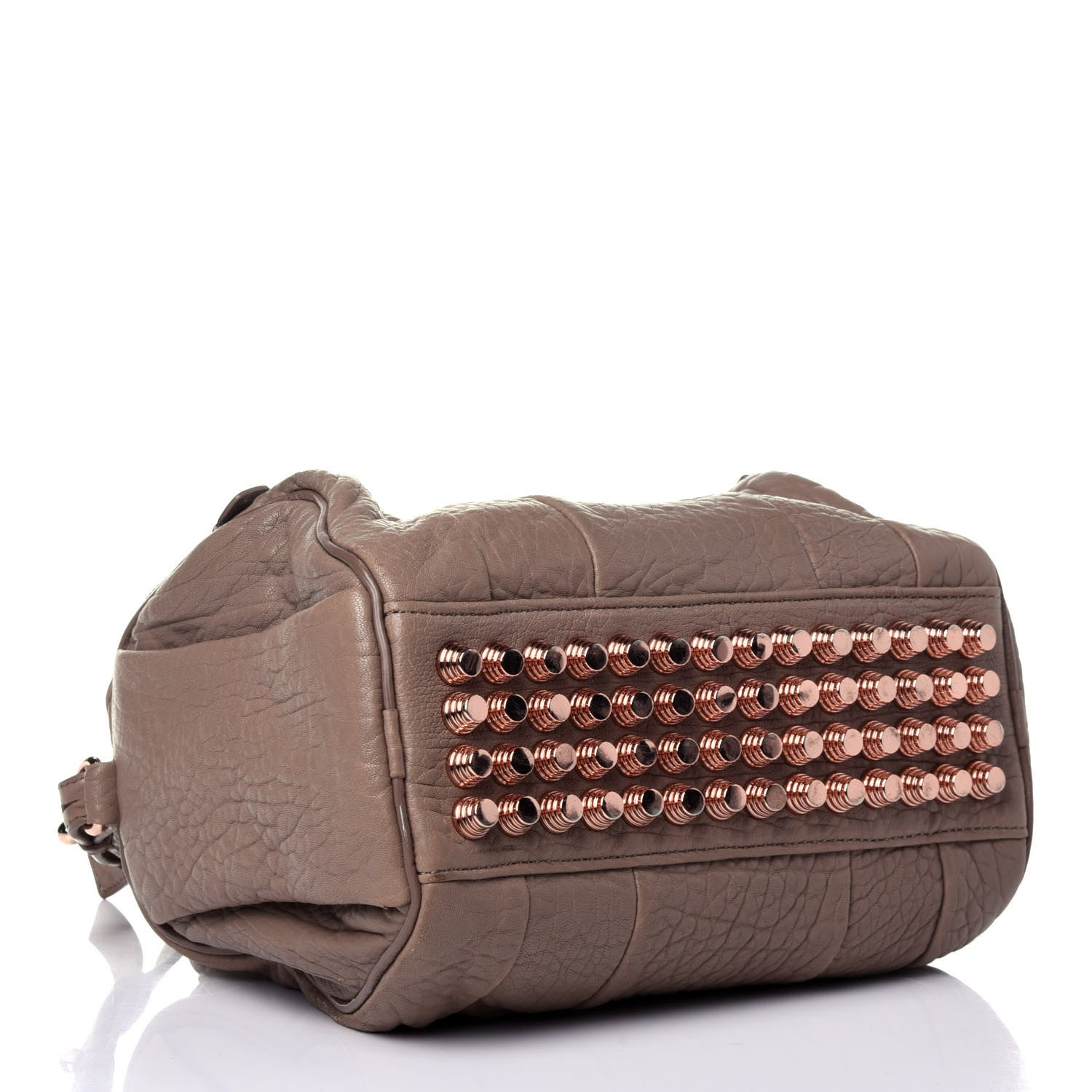 Alexander Wang Pebbled Lambskin Rockie Latte Rose Gold Hardware 3 of 9