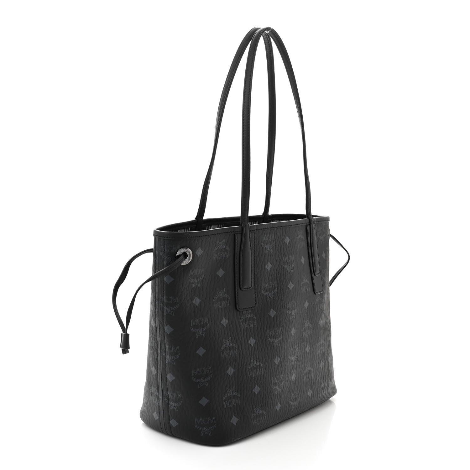 MCM Visetos Small Liz Reversible Shopper Tote Black 5 of 17