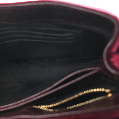 Saint Laurent Velvet Y Quilted Monogram Toy Loulou Crossbody Bag French Burgundy 5 of 10