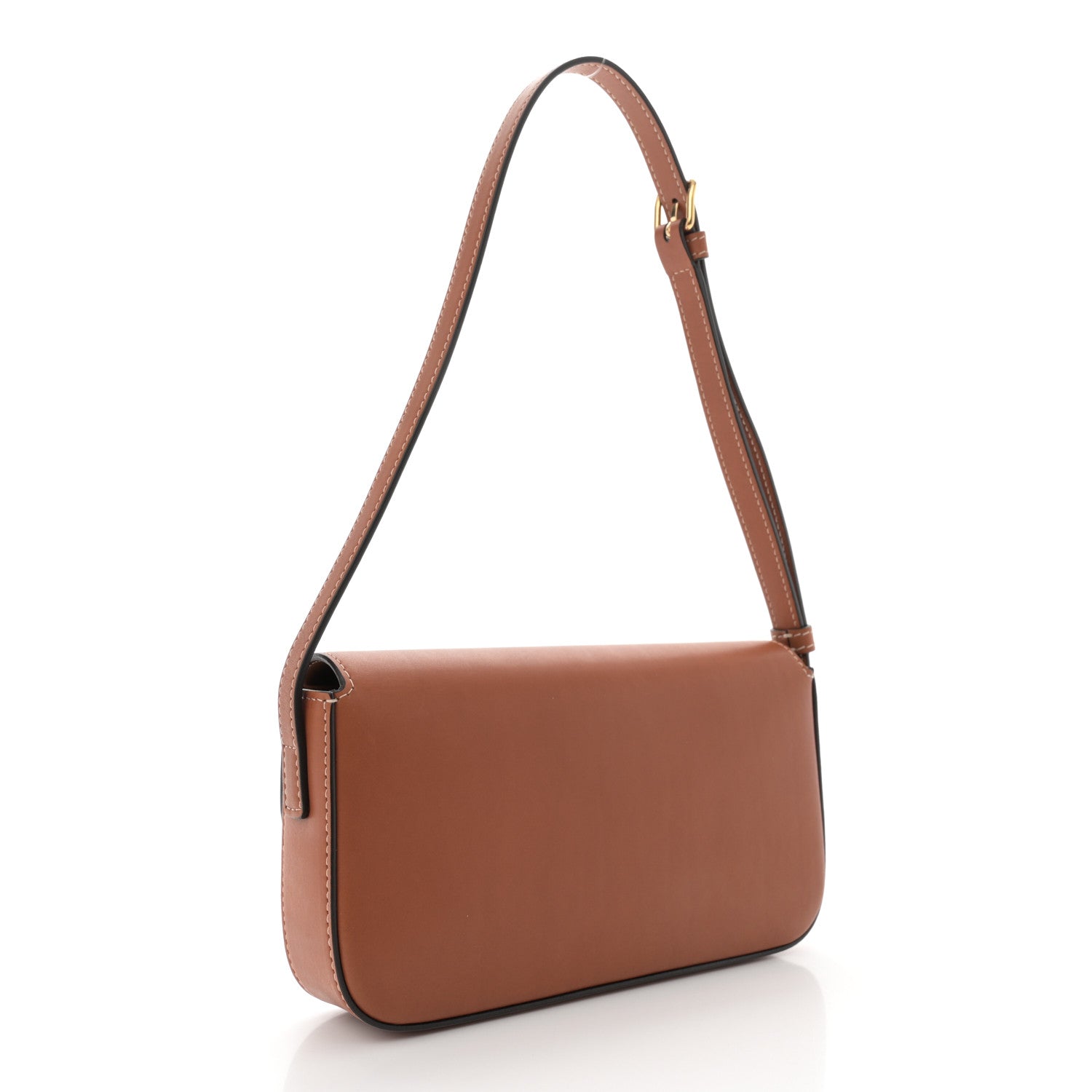 Celine Shiny Calfskin Triomphe Shoulder Bag Tan 3 of 12