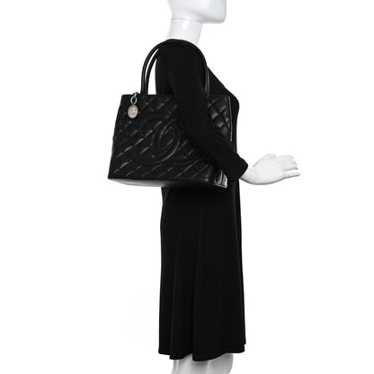 Chanel Caviar Quilted Medallion Tote Black 2 of 10