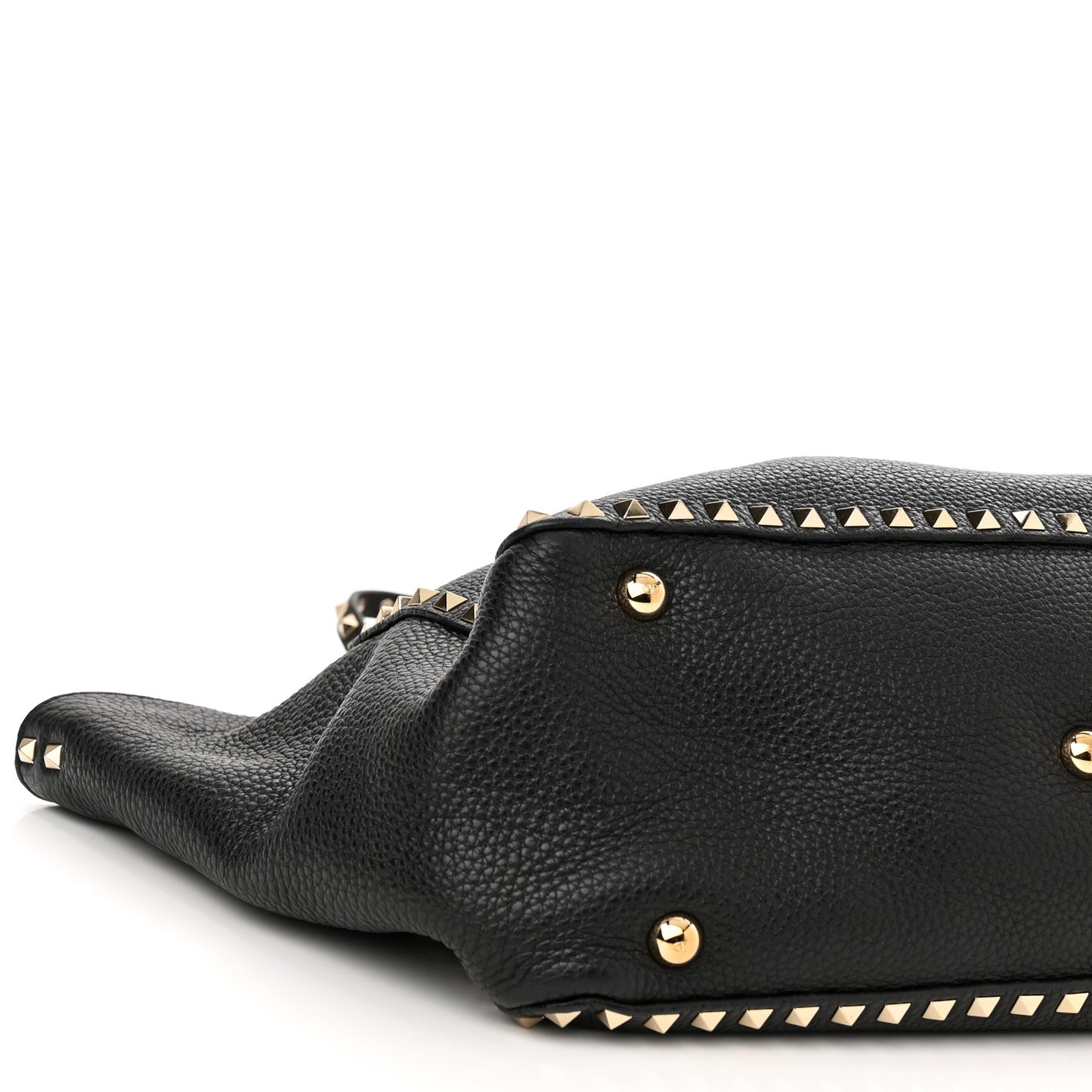 Alce Printed Calfskin Medium Rockstud Tote Black