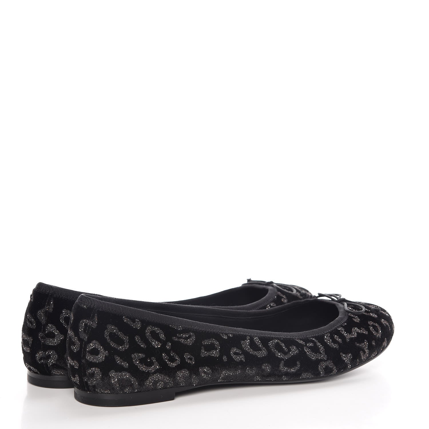 Saint Laurent Velvet Leo Dance 05 Ballet Class Flats 37.5 Black 4 of 7