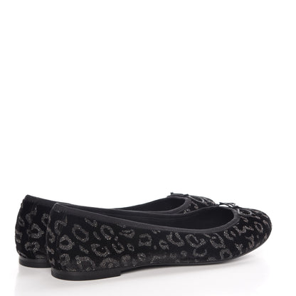Saint Laurent Velvet Leo Dance 05 Ballet Class Flats 37.5 Black 4 of 7