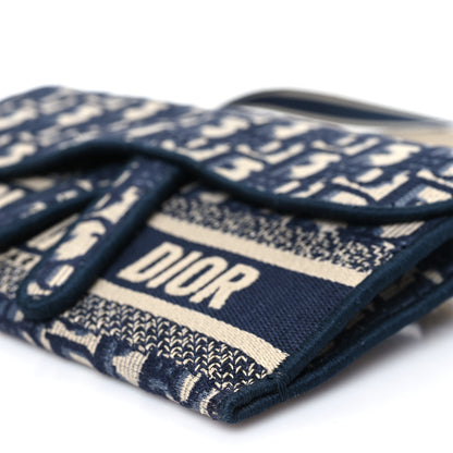 Christian Dior Oblique Slim Saddle Pouch Blue 10 of 10