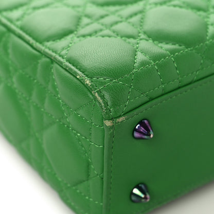 Christian Dior Lambskin Cannage Small Lady Dior Bright Green 11 of 17