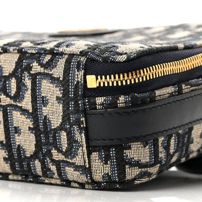 Christian Dior Oblique 30 Montaigne Top Handle Box Bag Blue 9 of 10