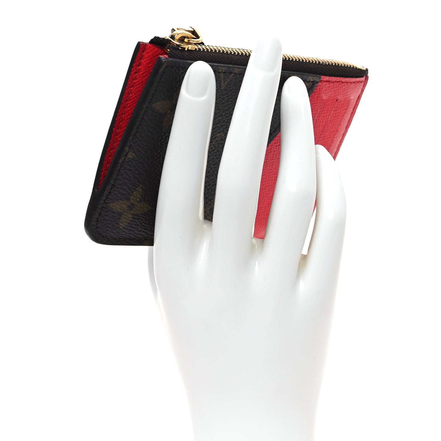 Louis Vuitton Monogram Zipped Romy Card Holder Red 2 of 8