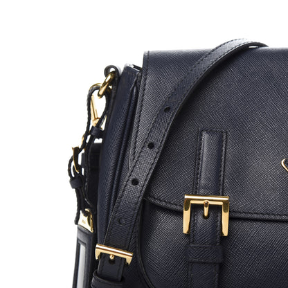 Prada Saffiano Lux Messenger Bag Baltico 10 of 16