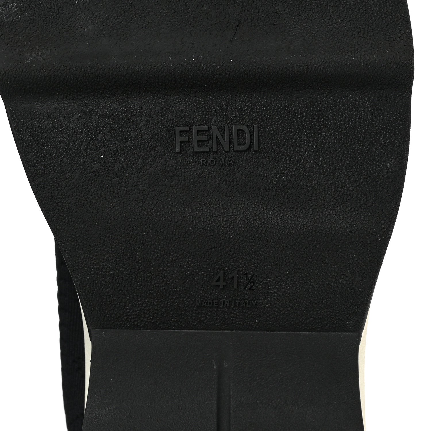 Fendi Stretch Knit Jacquard FF Sock Sneakers 41.5 Black 6 of 7