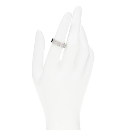 Cartier 18K White Gold 5.5mm LOVE Ring 53 6.5 2 of 4