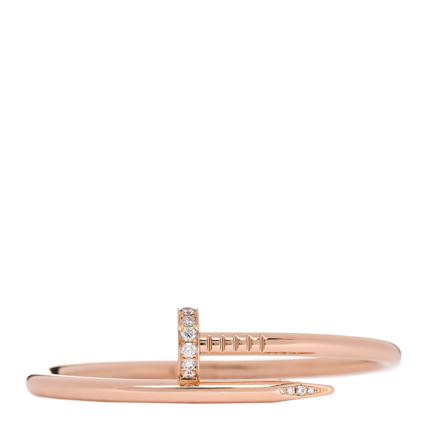 18K Pink Gold Diamond Juste Un Clou Bracelet 15