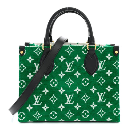 Louis Vuitton Jacquard Velvet Monogram Onthego PM Green 1 of 9