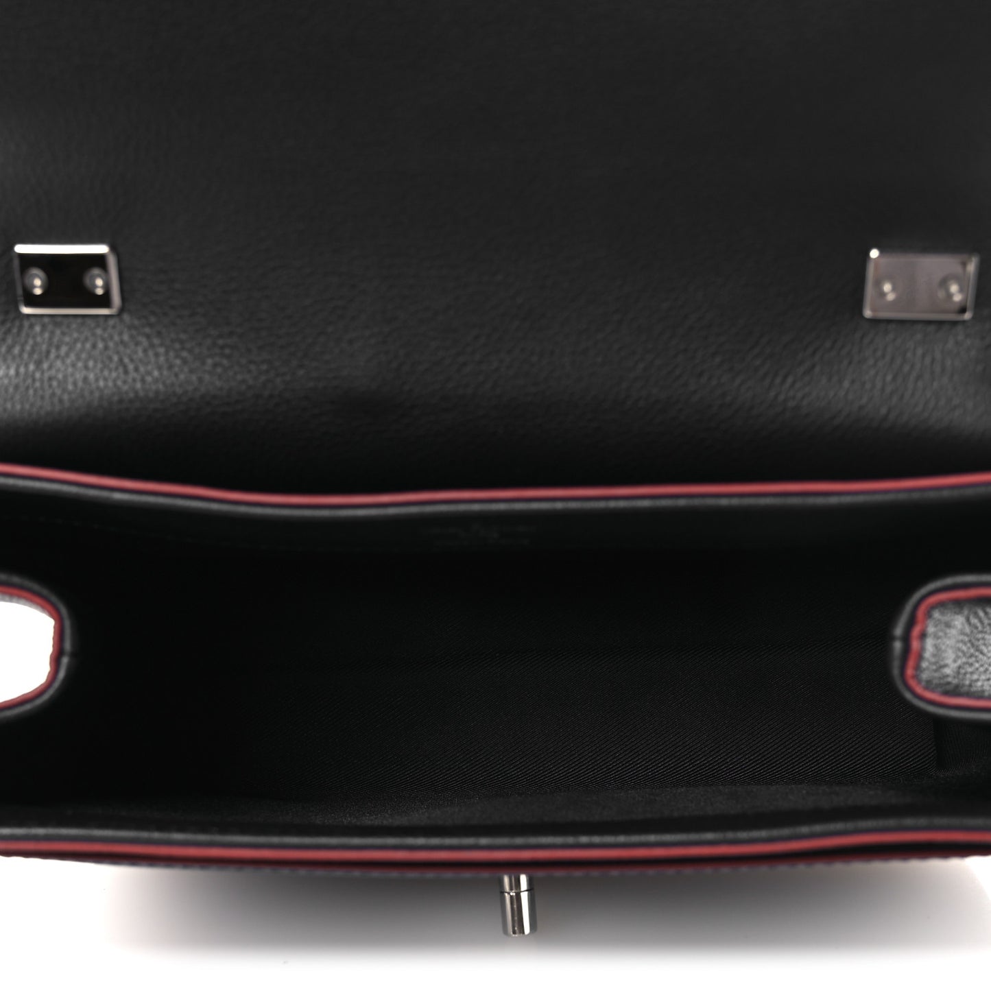 Calfskin Lockme II Chain Bag BB Marine Rouge