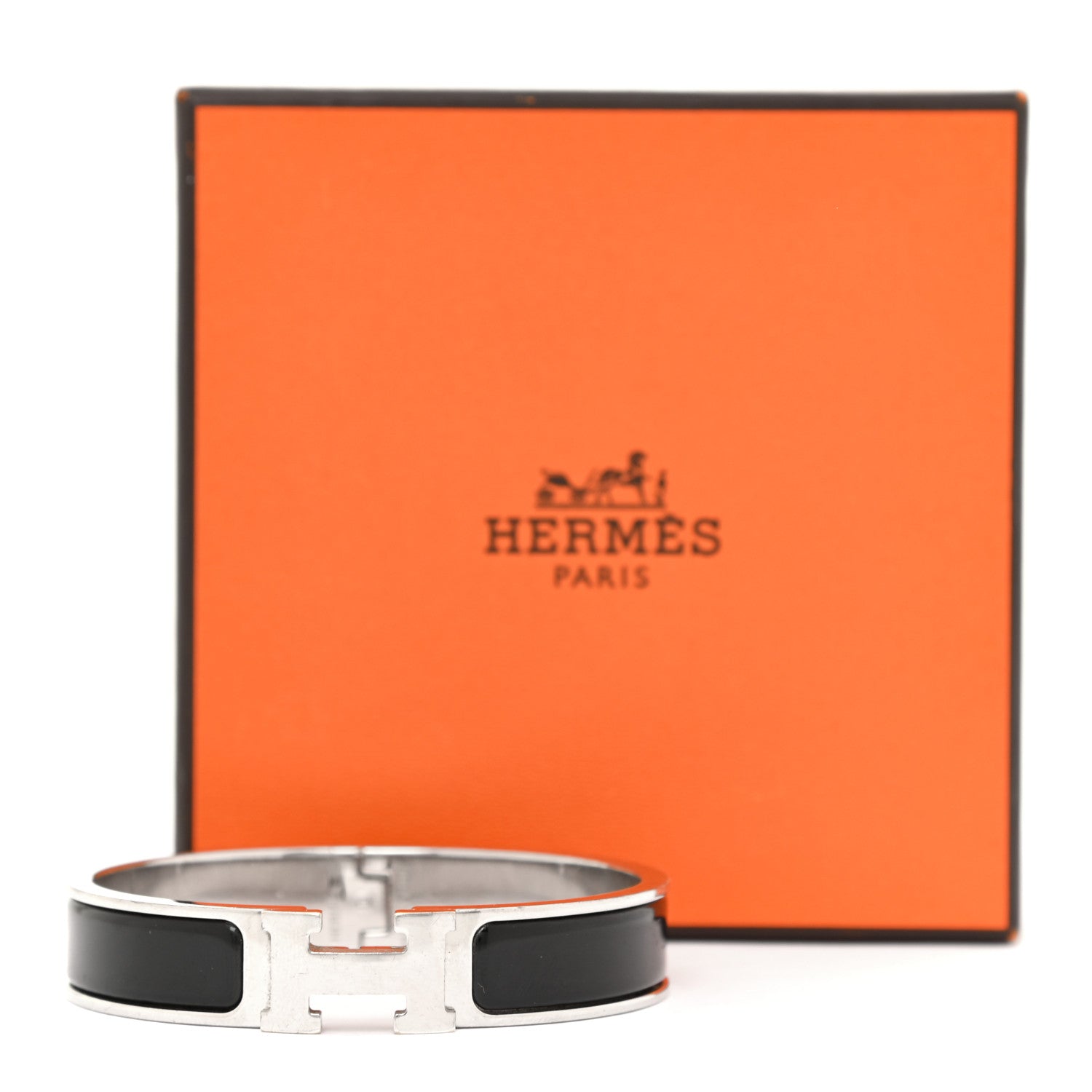 Hermes Enamel Narrow Clic Clac H Bracelet PM Black 9 of 9