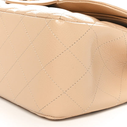 Chanel Caviar Quilted Jumbo Double Flap Beige 10 of 11