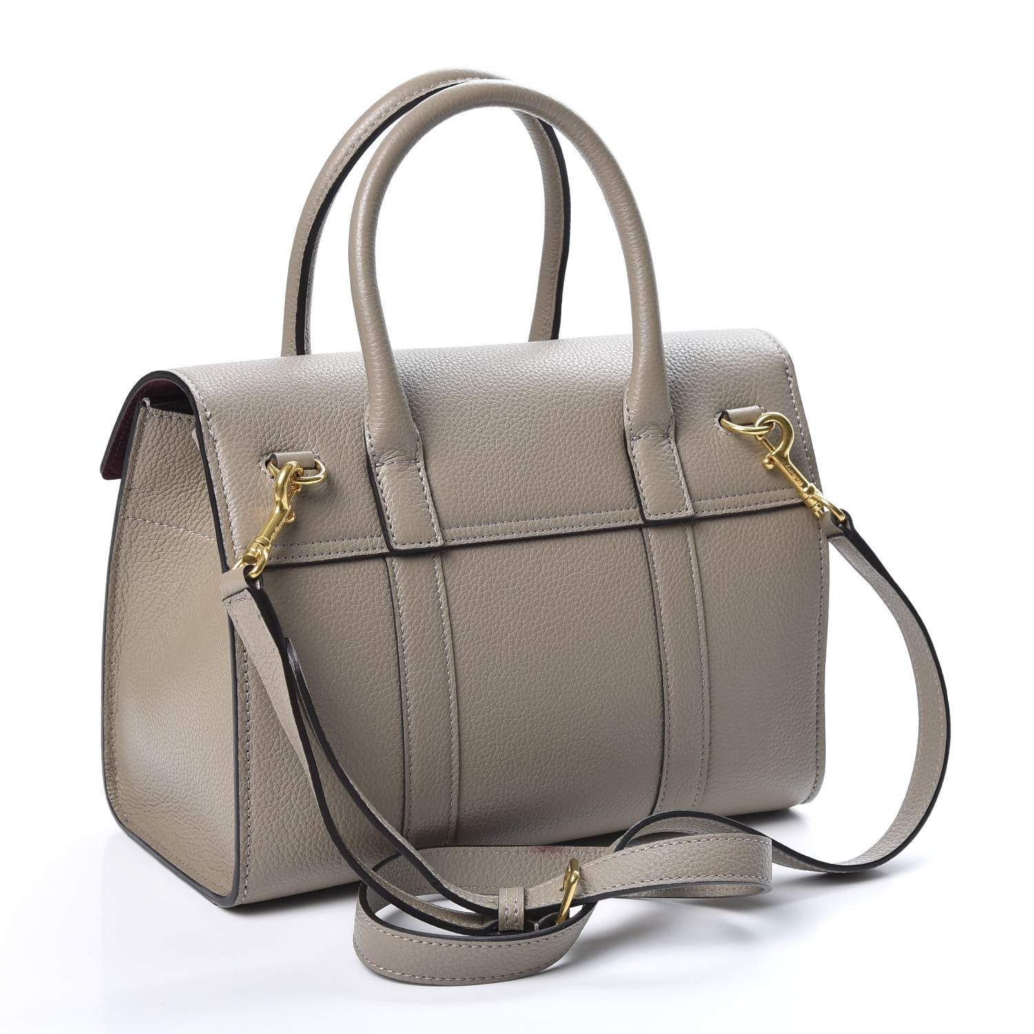 Mulberry Classic Grain Calfskin Small Bayswater Solid Grey 2 of 9