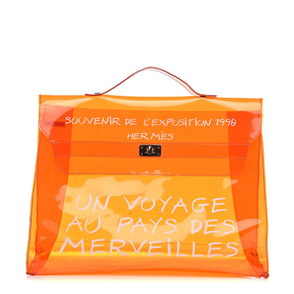 Hermes Vinyl Souvenir De L'Exposition Kelly Orange 1 of 10