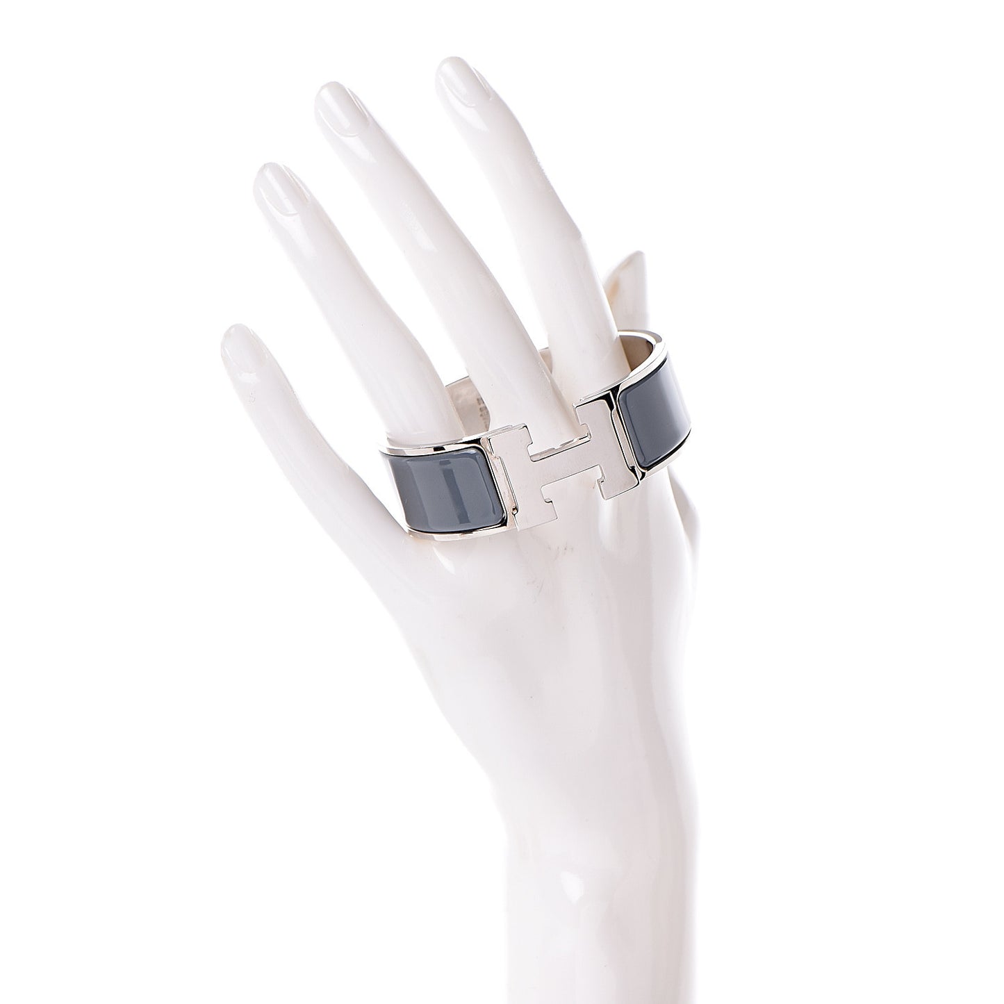Enamel Wide Clic Clac H Bracelet PM Ardoise
