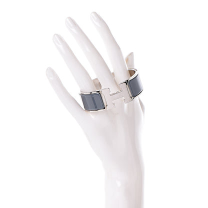 Hermes Enamel Wide Clic Clac H Bracelet PM Ardoise 2 of 5