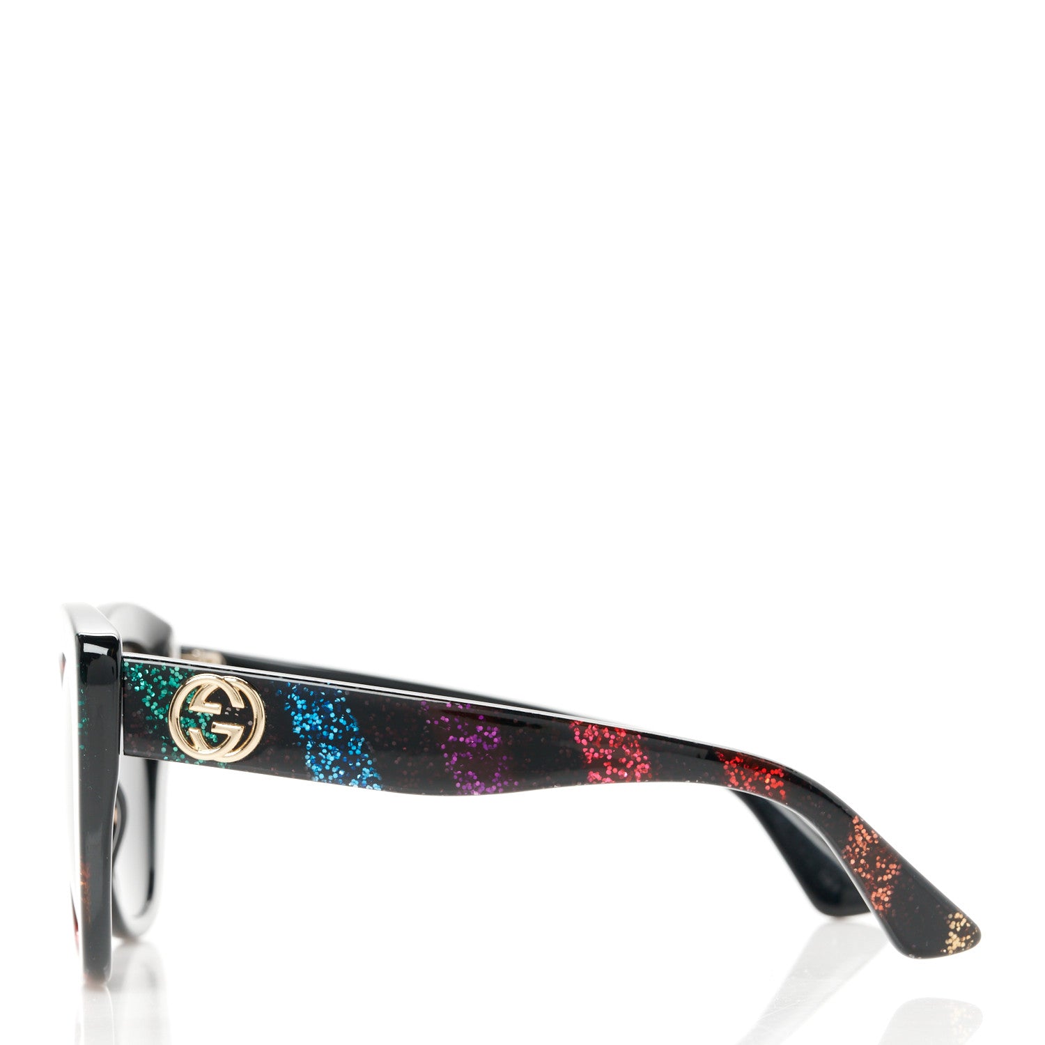 Gucci Acetate Glitter Sunglasses GG0327S Black 3 of 8