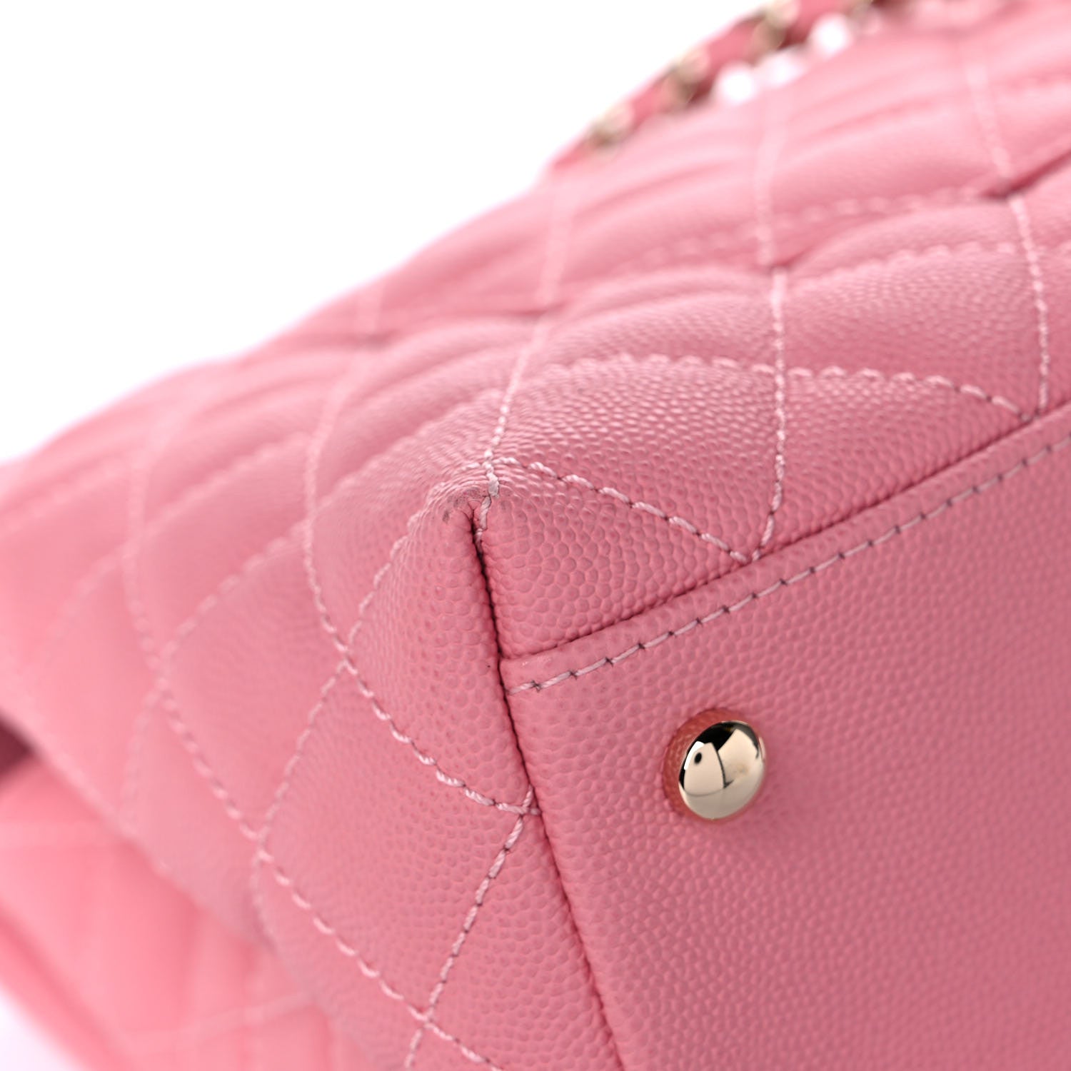 Chanel Caviar Quilted Small Coco Handle Flap Pink 9 of 12