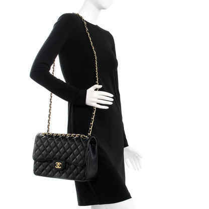 Chanel Caviar Quilted Jumbo Double Flap Black 2 of 9