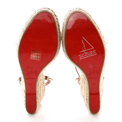 Christian Louboutin Calfskin Mafaldina 120 Wedge Sandals 41 Cuoio Natural 5 of 13